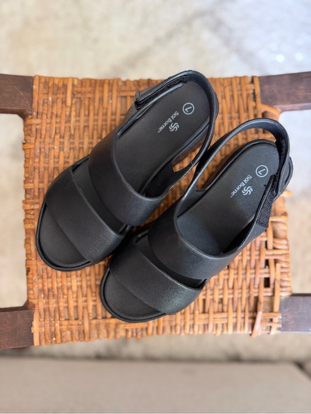 Women's Black Slingback Sandals